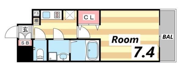 レジュールアッシュ神戸元町 間取り図画像