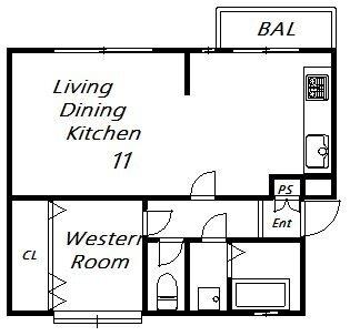 西舞マンション 間取り図画像