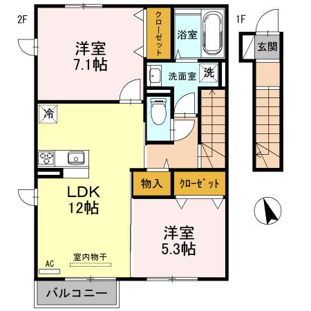 estasia A棟 間取り図画像