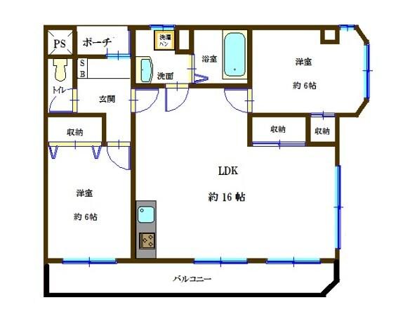 サンパレス21御影山手 間取り図画像