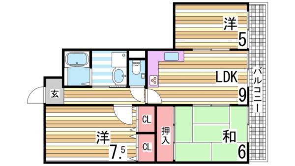 マノワールINO 間取り図画像