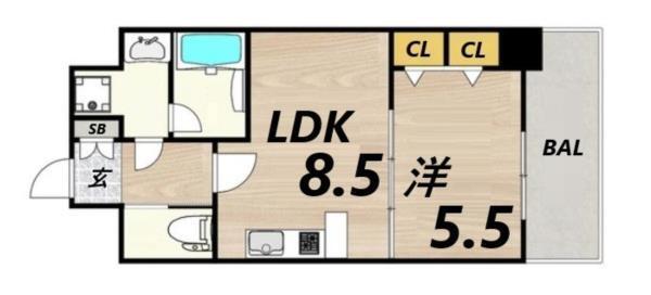プレジオ神戸WEST 間取り図画像