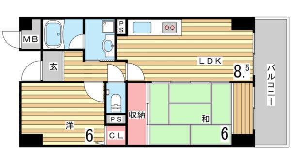 ミモザの館（105） 間取り図画像