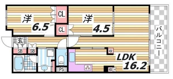アーバネックス三宮磯辺通 間取り図画像