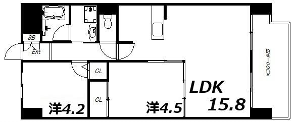 サンプラザ本山南 間取り図画像