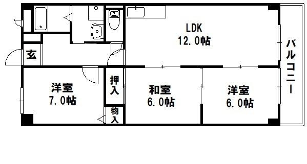 メゾンヴェール中尾I 間取り図画像
