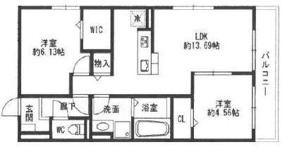 K‘sハピネス 間取り図画像
