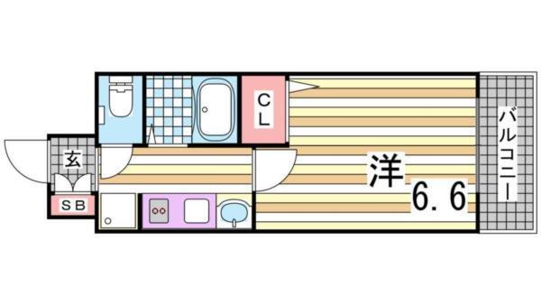 エステムコート三宮EASTIIリベルテ 間取り図画像