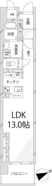 キャッスルコート神田町 間取り図画像