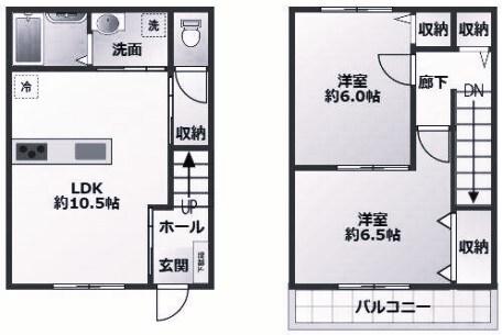 マーベラス西岡本II 間取り図画像