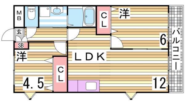 HiLLSすずらん（201） 間取り図画像