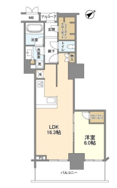 アーバンライフ神戸三宮ザ・タワー 間取り図画像
