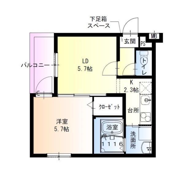 フジパレス西宮甲東園II番館 間取り図画像