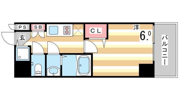 プレサンス三宮エレガンシア 間取り図画像