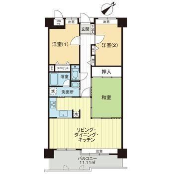 ライオンズマンション垂水北 間取り図画像