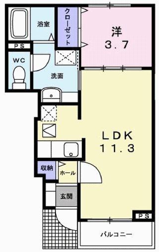 フィオーレ白浜I 間取り図画像