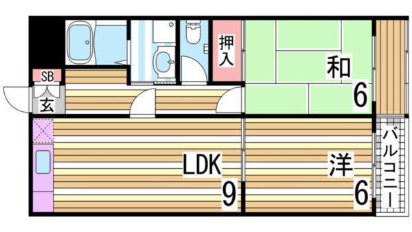 ハニーサイド塩屋 間取り図画像