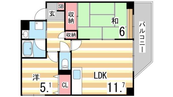 ハウゼ・ケイ魚崎 間取り図画像