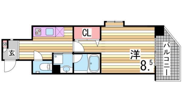 ヘスティア神戸 間取り図画像