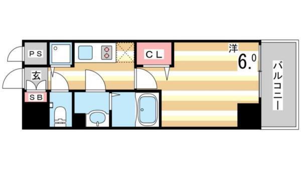 プレサンス三宮エレガンシア 間取り図画像