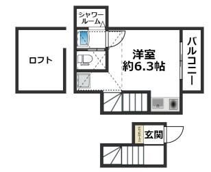 神戸市垂水区山手アパート 間取り図画像