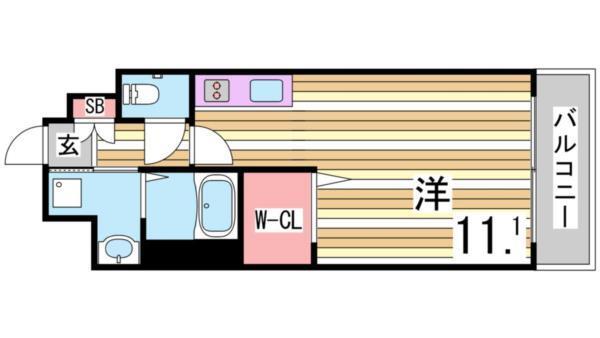 アドバンス三宮ウィングロード 間取り図画像