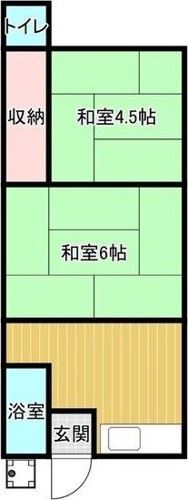若草苑【初期費用火災保険のみ可】 間取り図画像