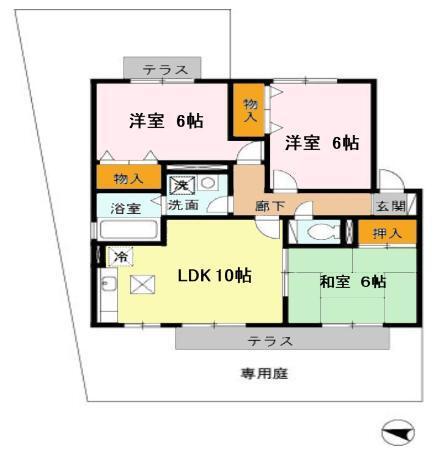 サニーコート香枦園 間取り図画像