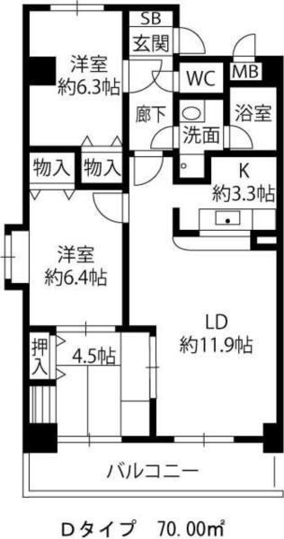 甲子園ガーデンハウス 間取り図画像