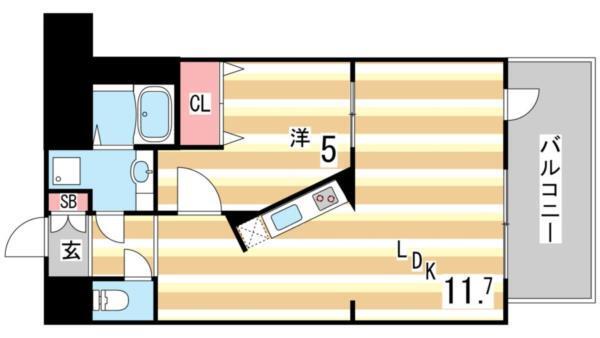 新神戸Vita 間取り図画像