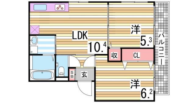 ユニヴェール垂水 間取り図画像