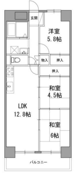 リバーサイドパレス明石 間取り図画像