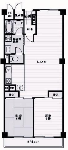 芦屋精道スカイハイツ 間取り図画像