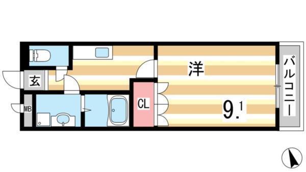 コンフォール白水 間取り図画像