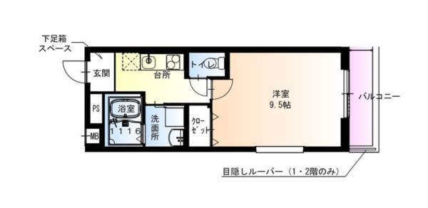 フジパレス西宮久寿川 間取り図画像