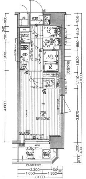 エスプレイス神戸グレース（410） 間取り図画像