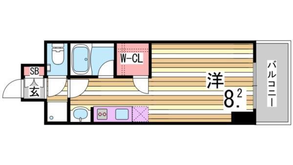 アスヴェル神戸元町海岸通 間取り図画像