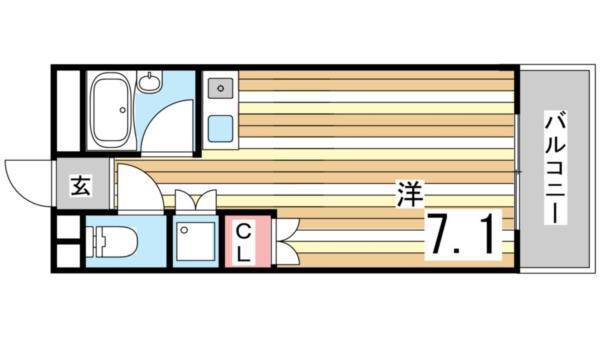 西灘駅前ハイツ 間取り図画像