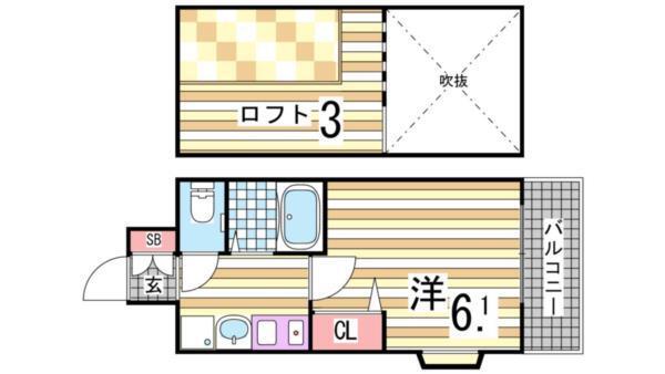 エステムコート神戸県庁前IIIフィエルテ 間取り図画像