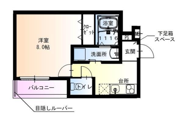 フジパレス西宮久寿川 間取り図画像