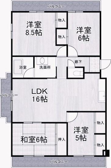 フェルザ西宮（旧:ネオハイツ西宮） 間取り図画像