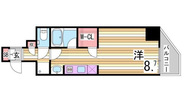 アスヴェル神戸元町海岸通 間取り図画像