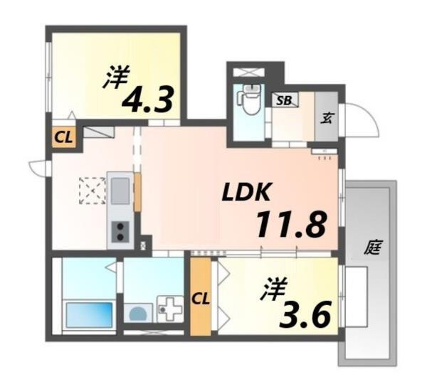 プレリー・春日野 間取り図画像