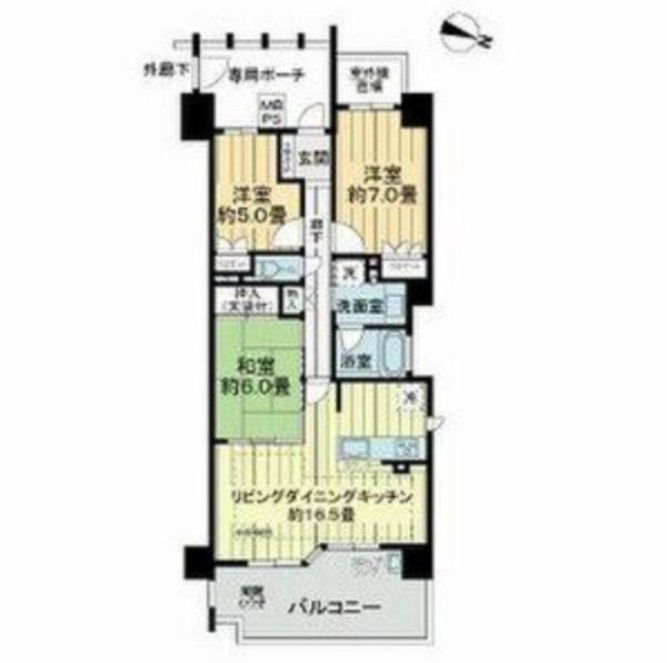 ライオンズ新神戸山の手レジデンス 間取り図画像
