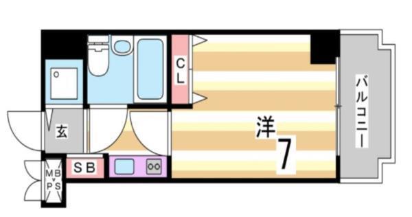 ライオンズマンション三宮東第2 間取り図画像