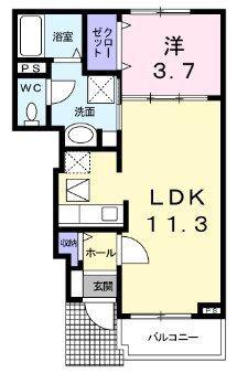 アンソレイエ飾磨　II番館 間取り図画像