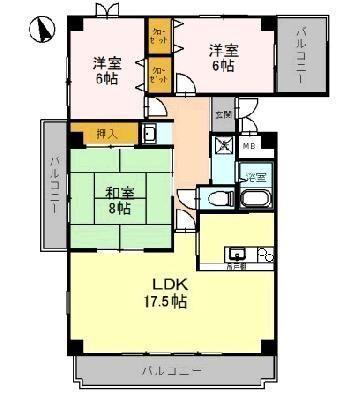 コーポ堂の前 間取り図画像