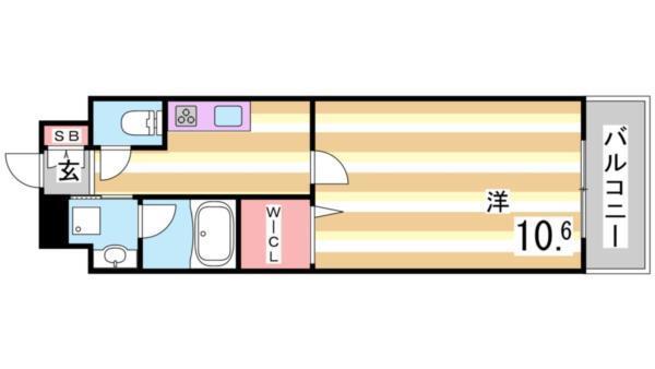 エル・イソベ三宮 間取り図画像