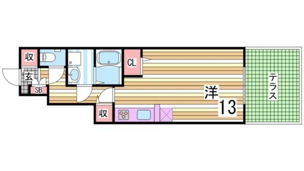 メルベーユ神戸 間取り図画像