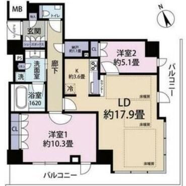 ザ・パークハウス神戸タワー 間取り図画像